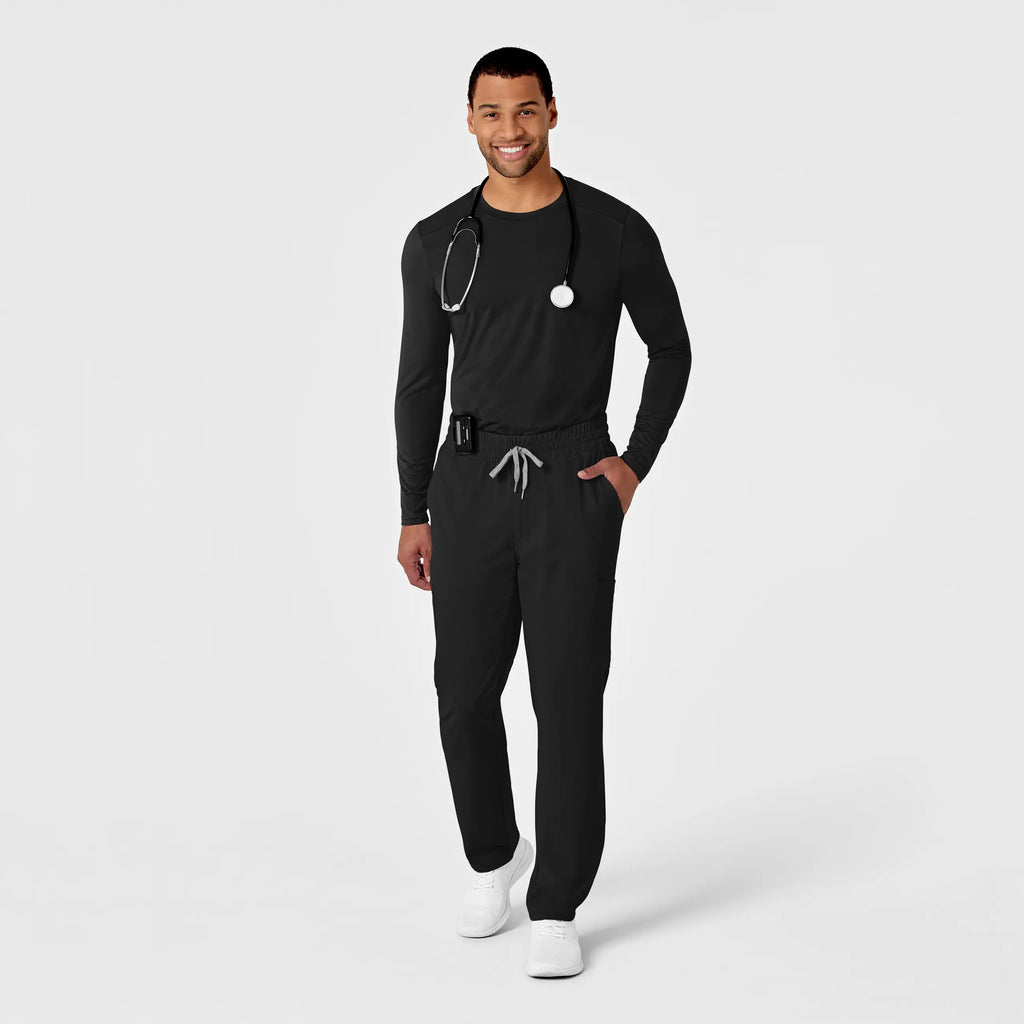 Wink Scrubs Men's Performance Long Sleeve Tee Black | scrub-supply.com