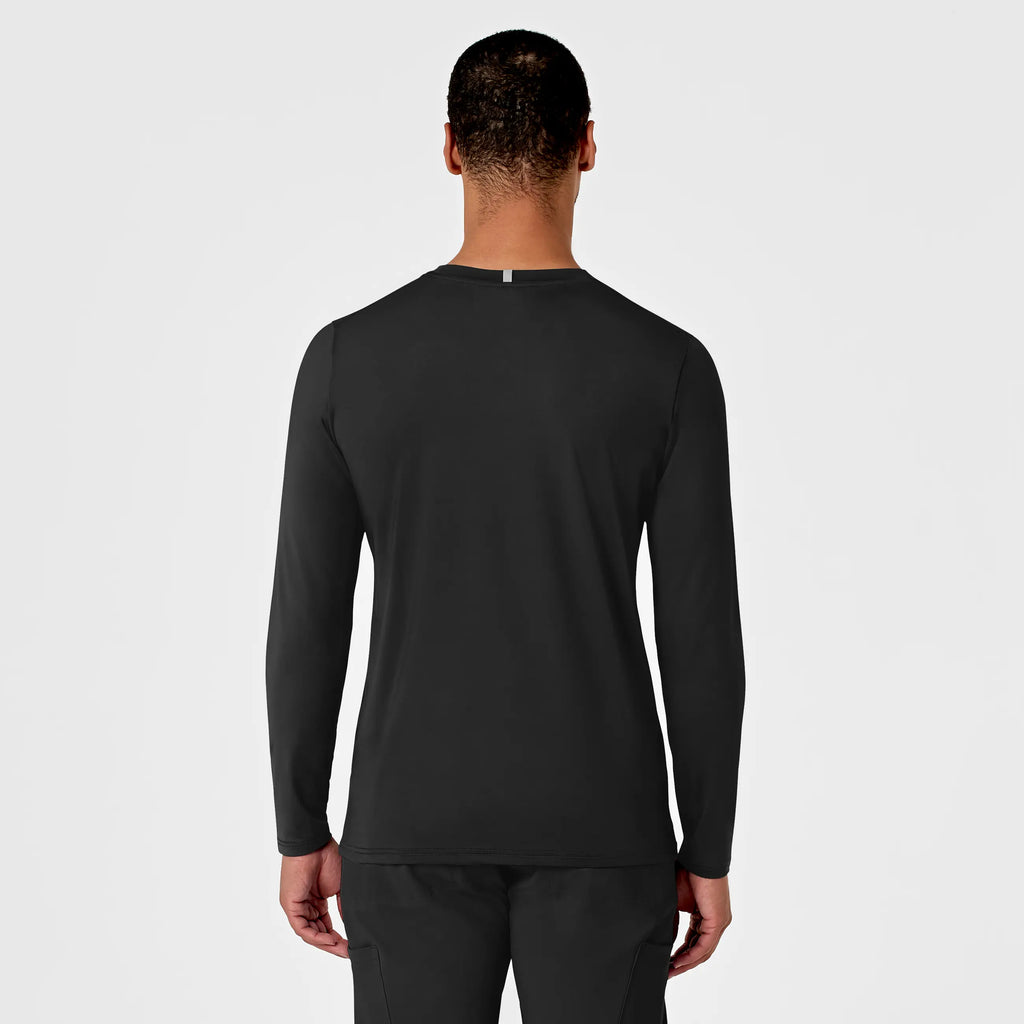 Wink Scrubs Men's Performance Long Sleeve Tee Black | scrub-supply.com