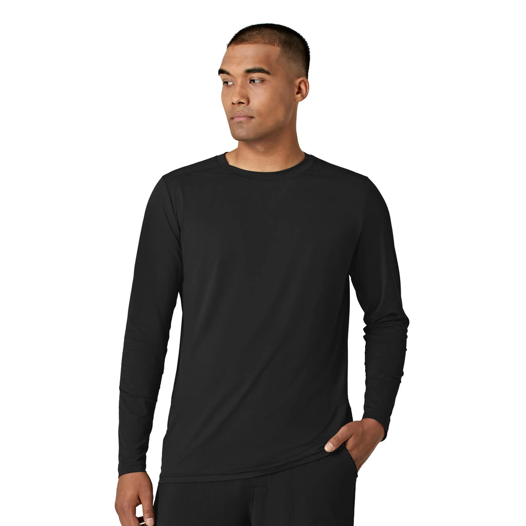 Wink Scrubs Men's Performance Long Sleeve Tee Black | scrub-supply.com