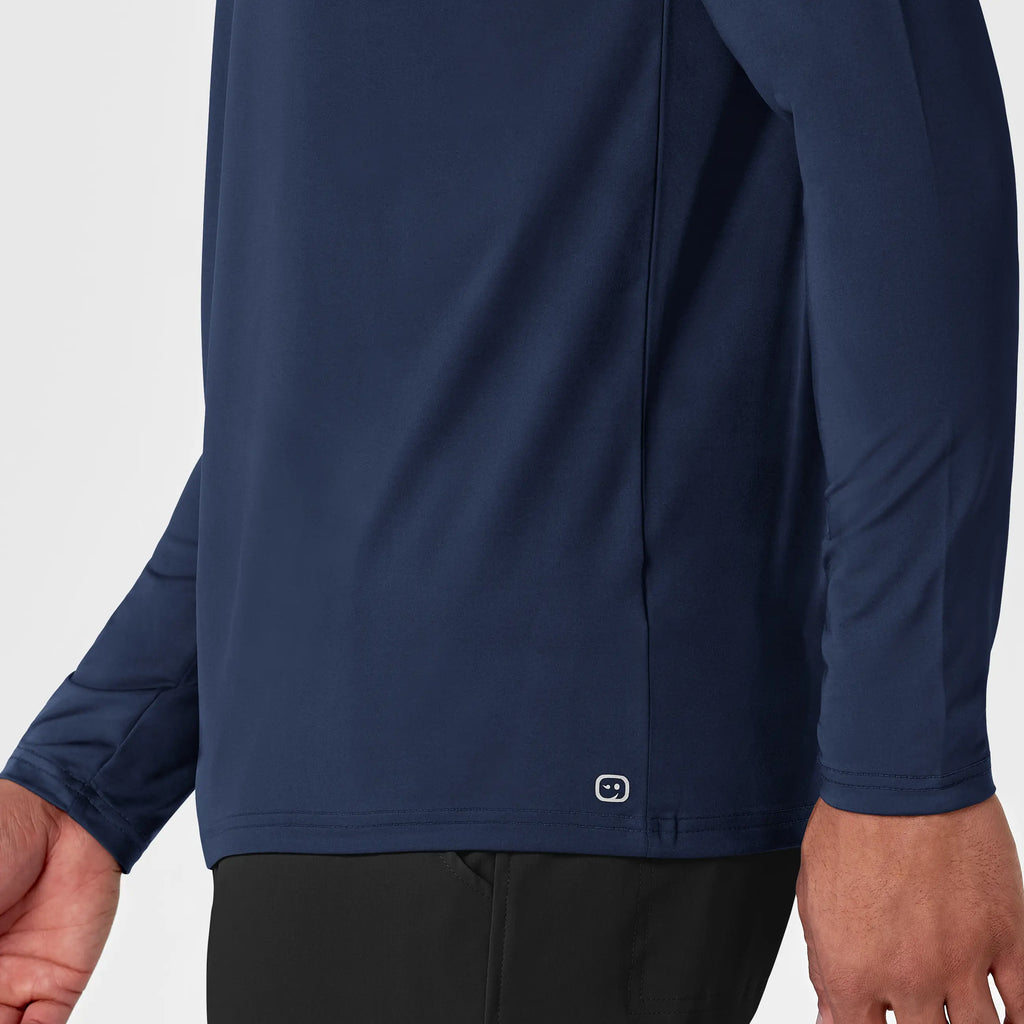 Wink Scrubs Men's Performance Long Sleeve Tee Navy | scrub-supply.com