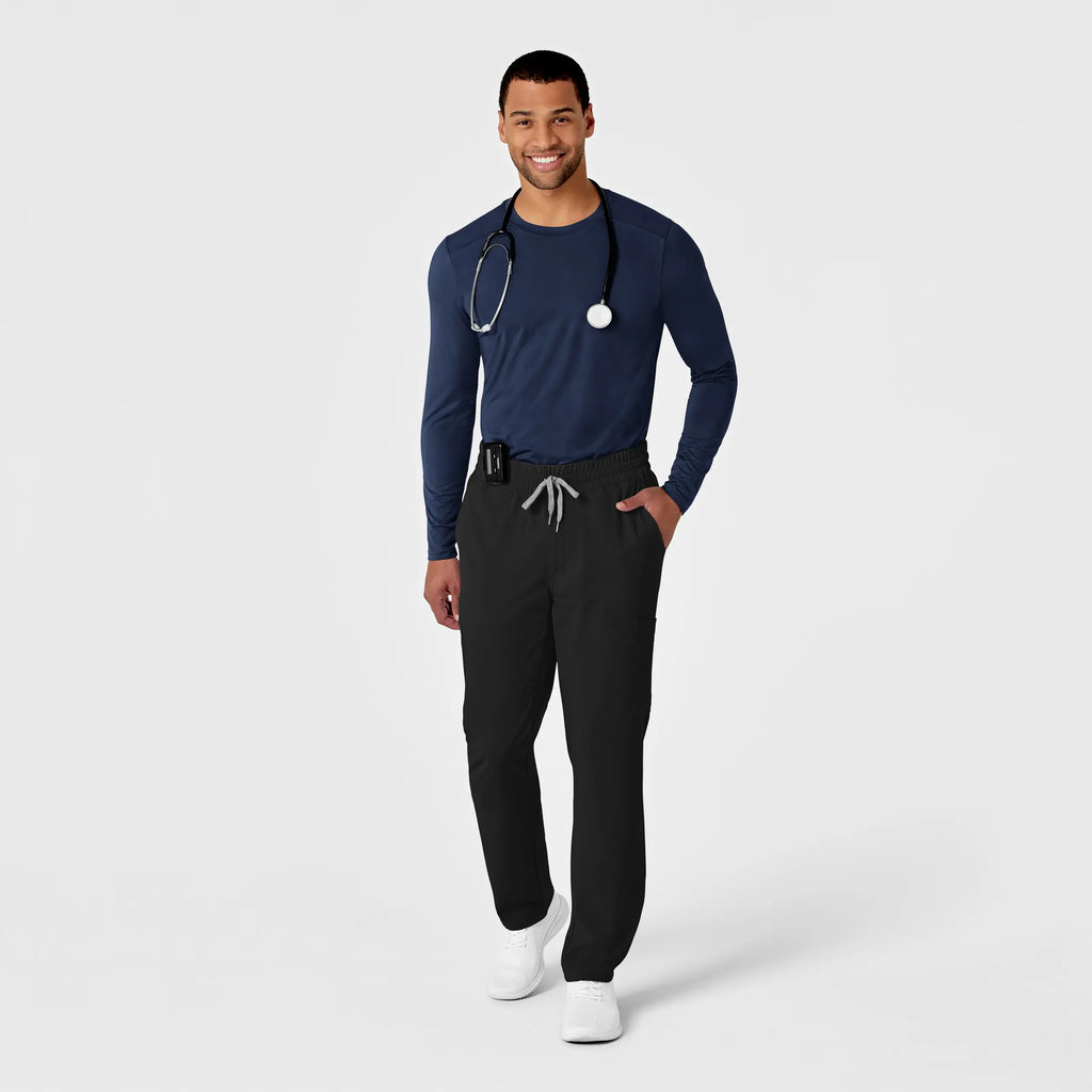 Wink Scrubs Men's Performance Long Sleeve Tee Navy | scrub-supply.com