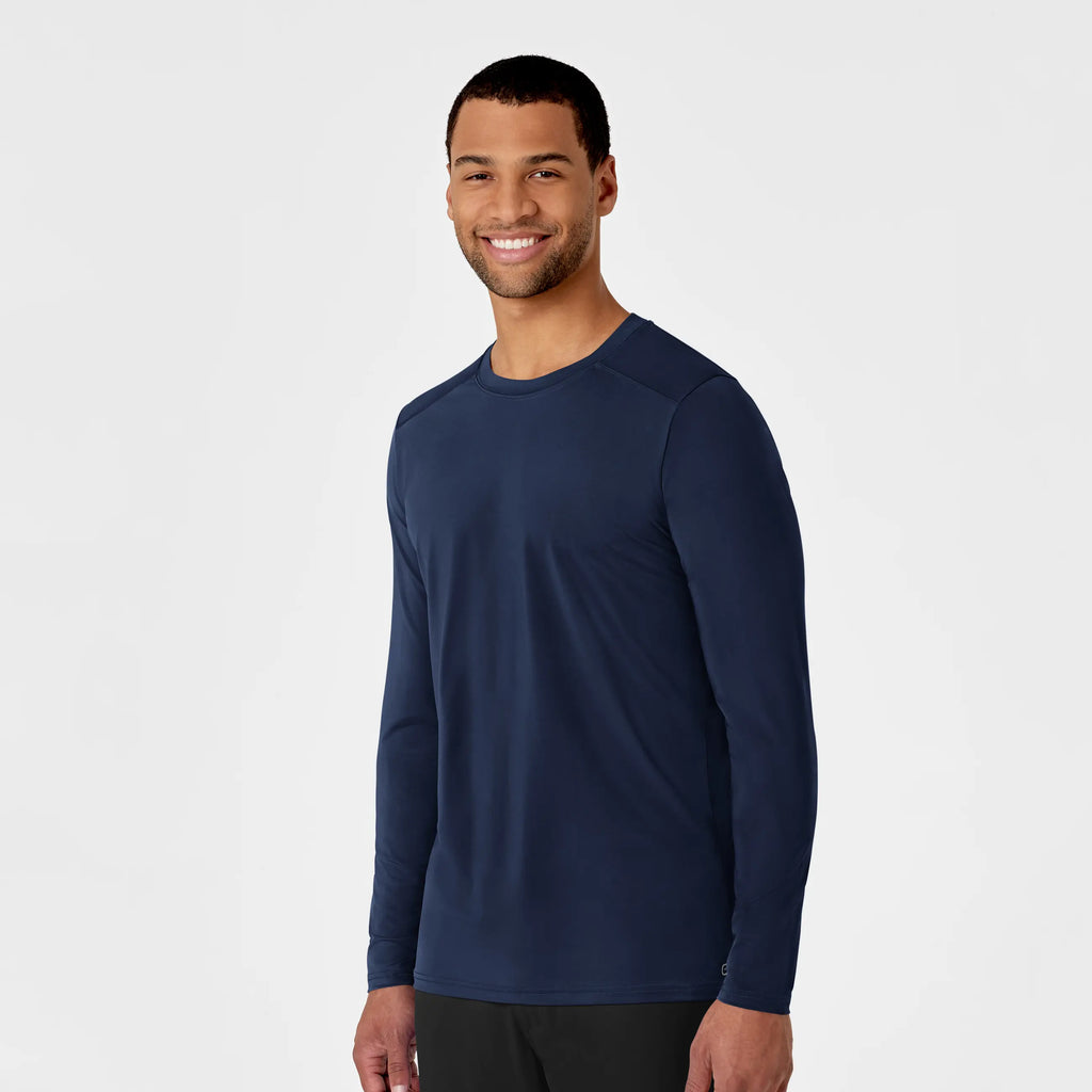 Wink Scrubs Men's Performance Long Sleeve Tee Navy | scrub-supply.com