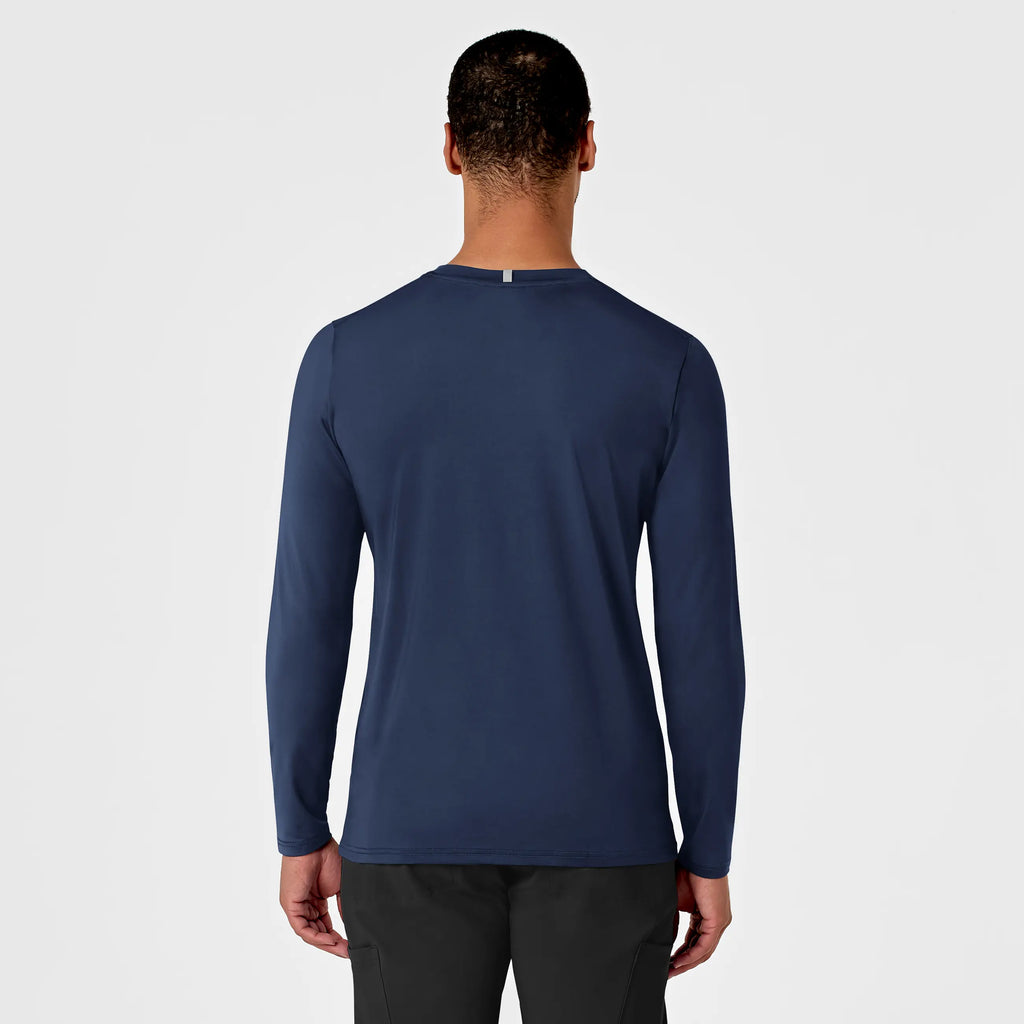 Wink Scrubs Men's Performance Long Sleeve Tee Navy | scrub-supply.com