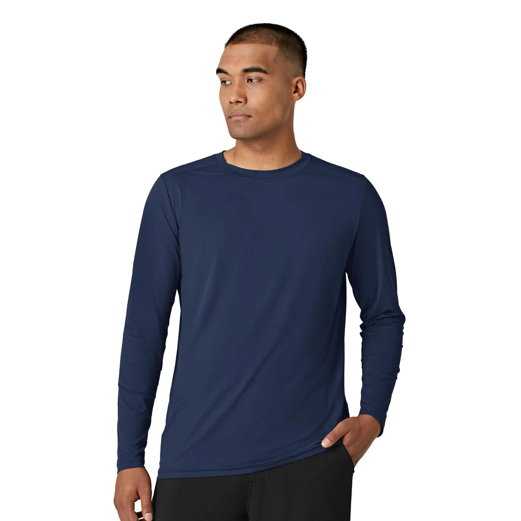 Wink Scrubs Men's Performance Long Sleeve Tee Navy | scrub-supply.com