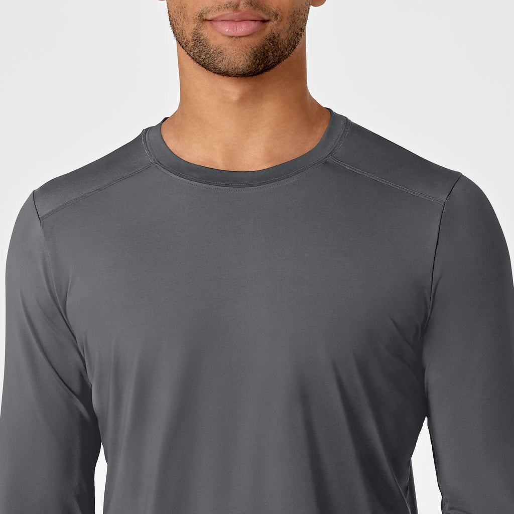 Wink Scrubs Men's Performance Long Sleeve Tee Pewter | scrub-supply.com