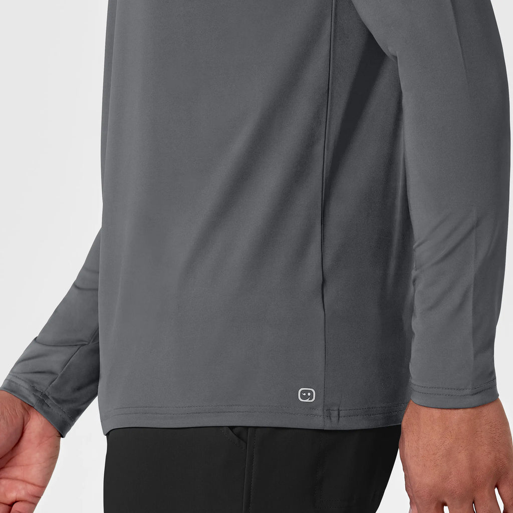 Wink Scrubs Men's Performance Long Sleeve Tee Pewter | scrub-supply.com