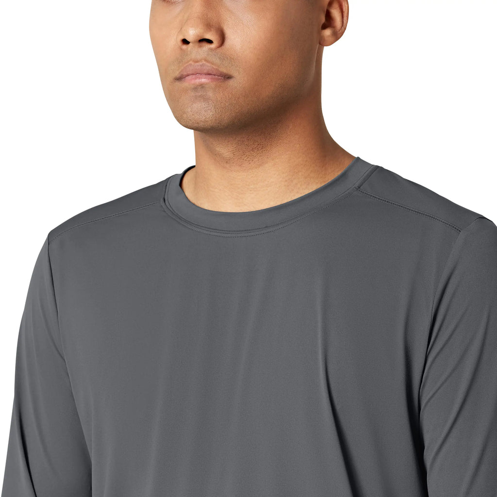 Wink Scrubs Men's Performance Long Sleeve Tee Pewter | scrub-supply.com