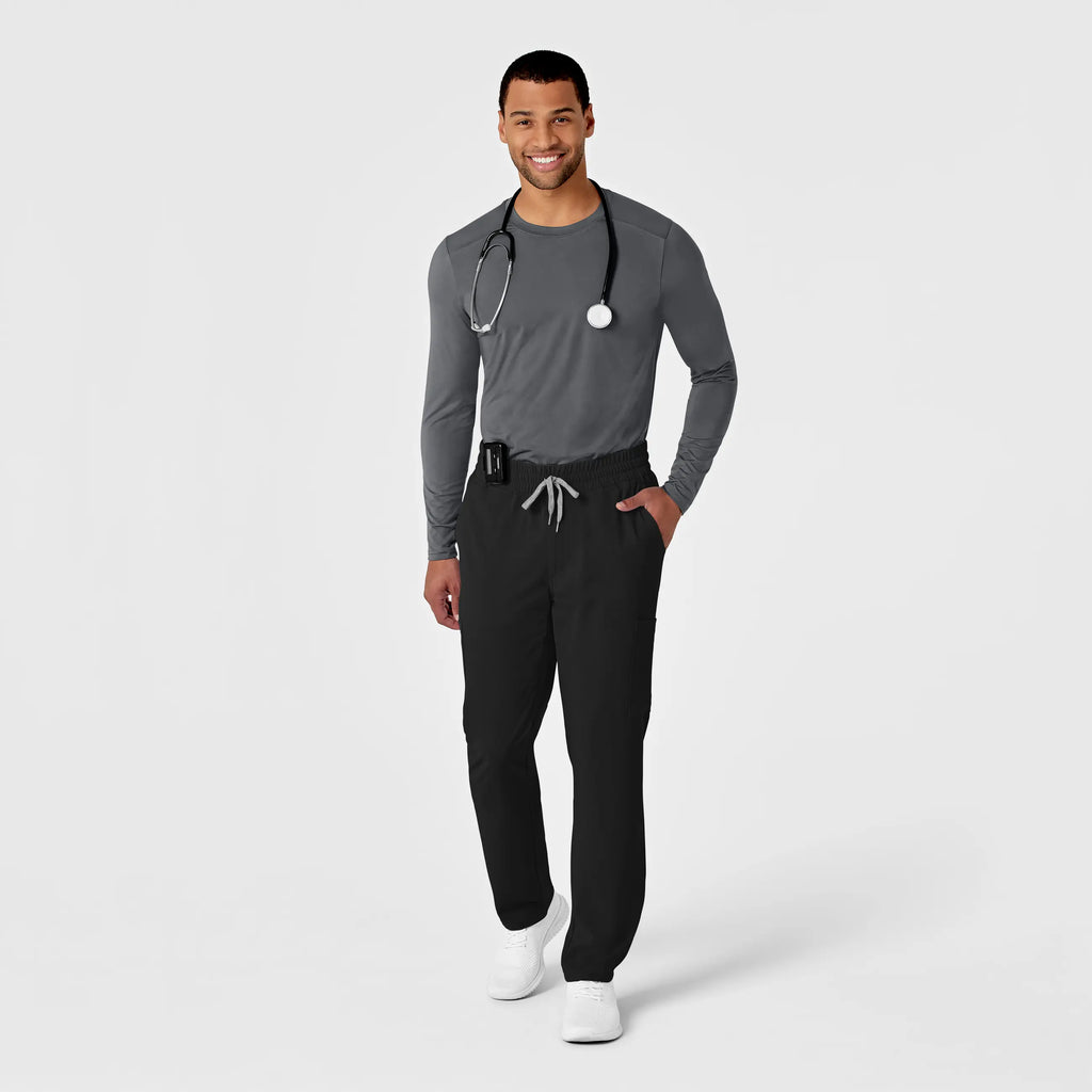 Wink Scrubs Men's Performance Long Sleeve Tee Pewter | scrub-supply.com