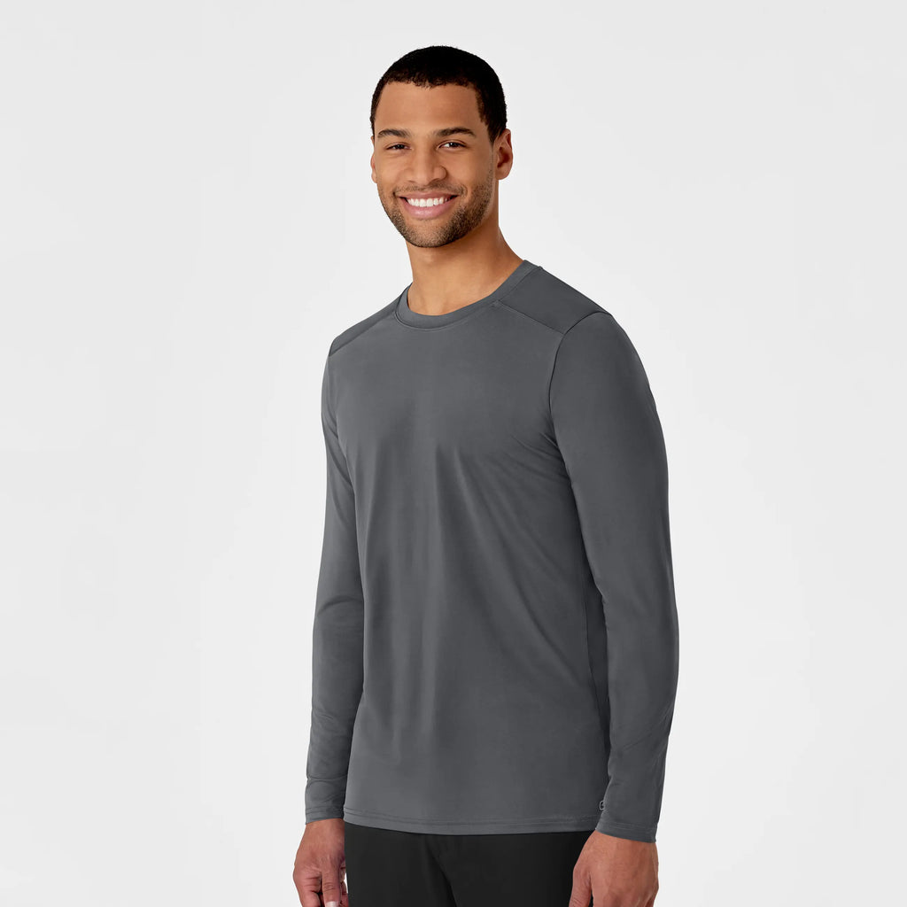 Wink Scrubs Men's Performance Long Sleeve Tee Pewter | scrub-supply.com