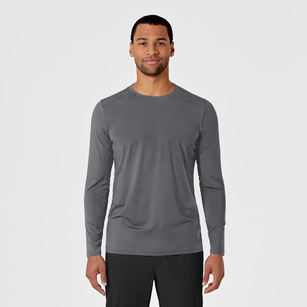 Wink Scrubs Men's Performance Long Sleeve Tee Pewter | scrub-supply.com