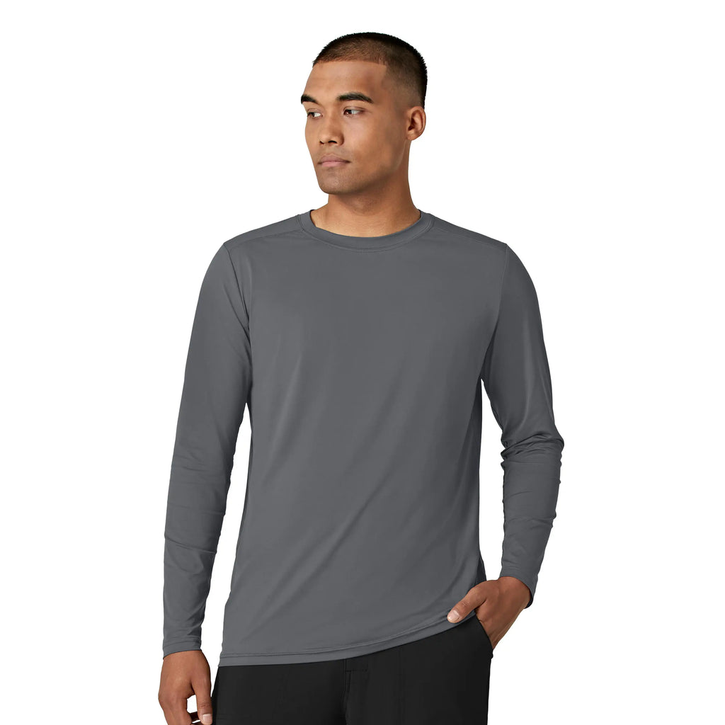 Wink Scrubs Men's Performance Long Sleeve Tee Pewter | scrub-supply.com