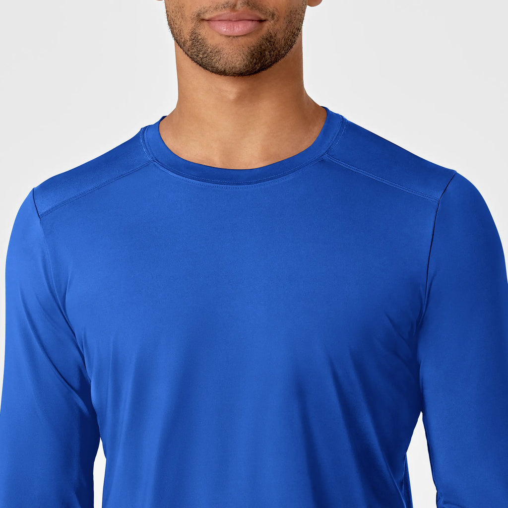 Wink Scrubs Men's Performance Long Sleeve Tee Royal Blue | scrub-supply.com