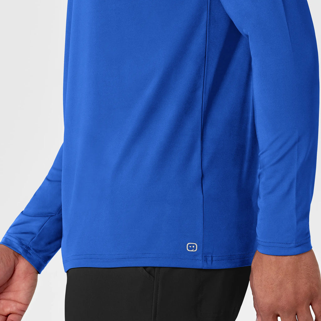 Wink Scrubs Men's Performance Long Sleeve Tee Royal Blue | scrub-supply.com