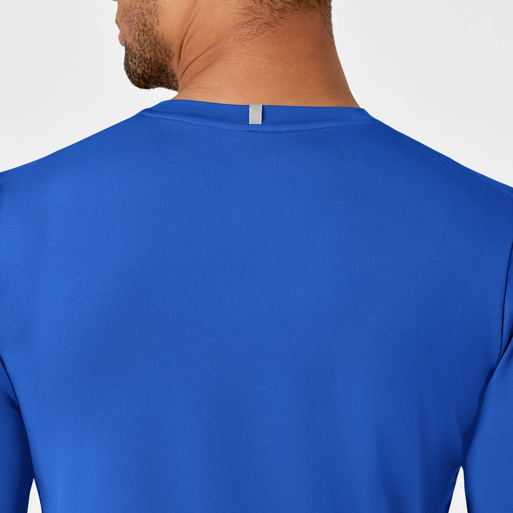 Wink Scrubs Men's Performance Long Sleeve Tee Royal Blue | scrub-supply.com