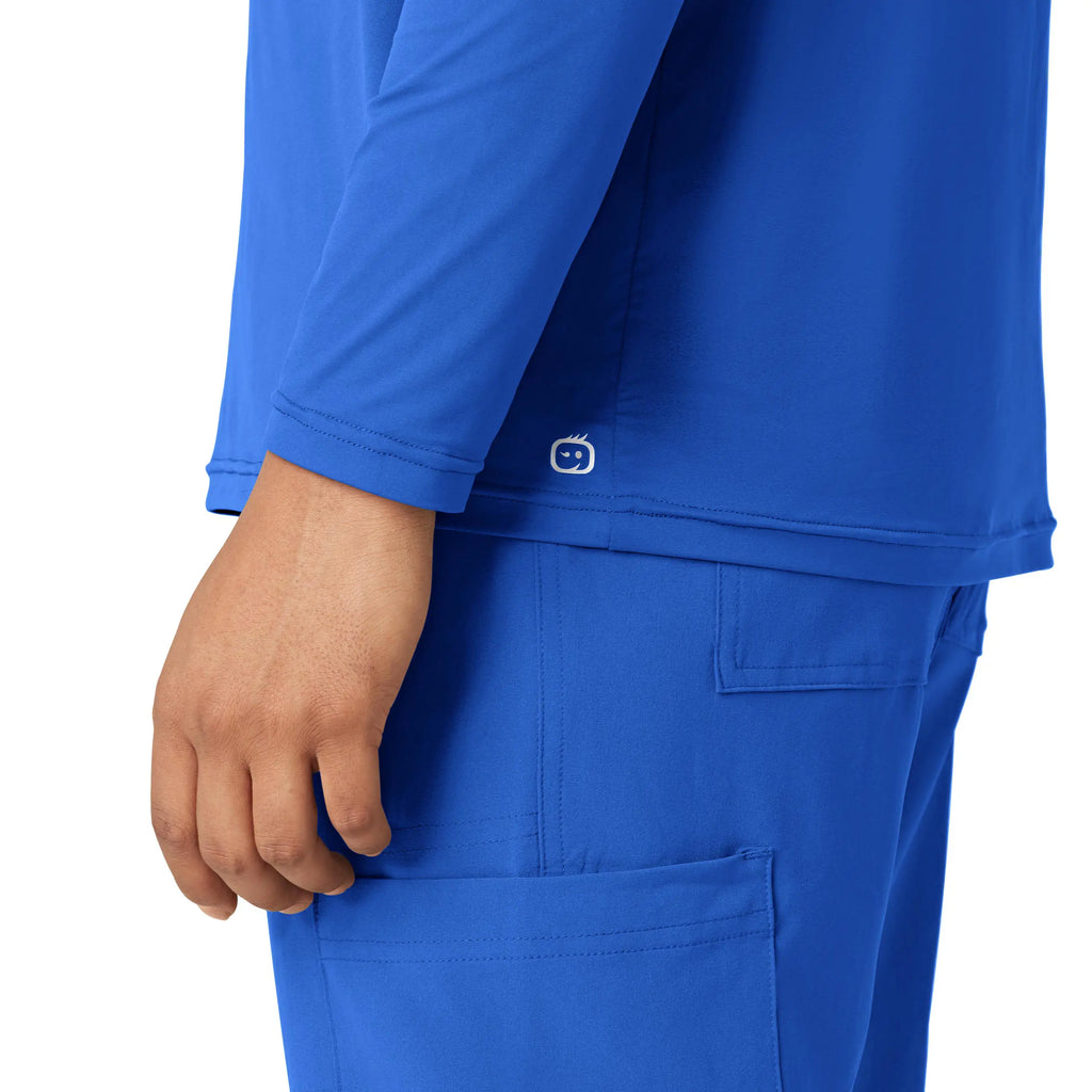 Wink Scrubs Men's Performance Long Sleeve Tee Royal Blue | scrub-supply.com