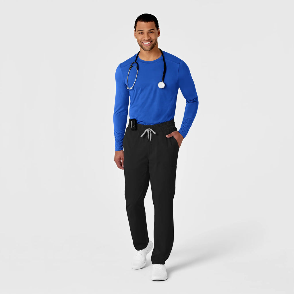 Wink Scrubs Men's Performance Long Sleeve Tee Royal Blue | scrub-supply.com