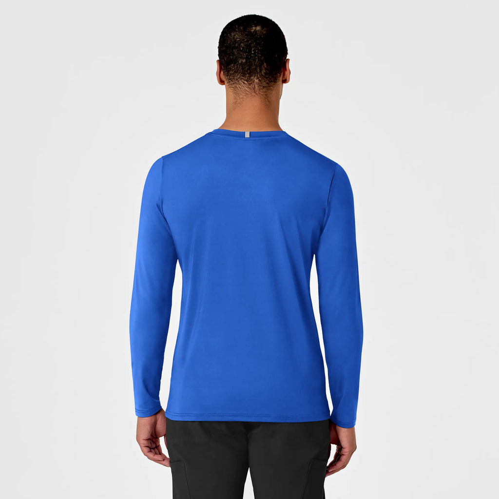 Wink Scrubs Men's Performance Long Sleeve Tee Royal Blue | scrub-supply.com