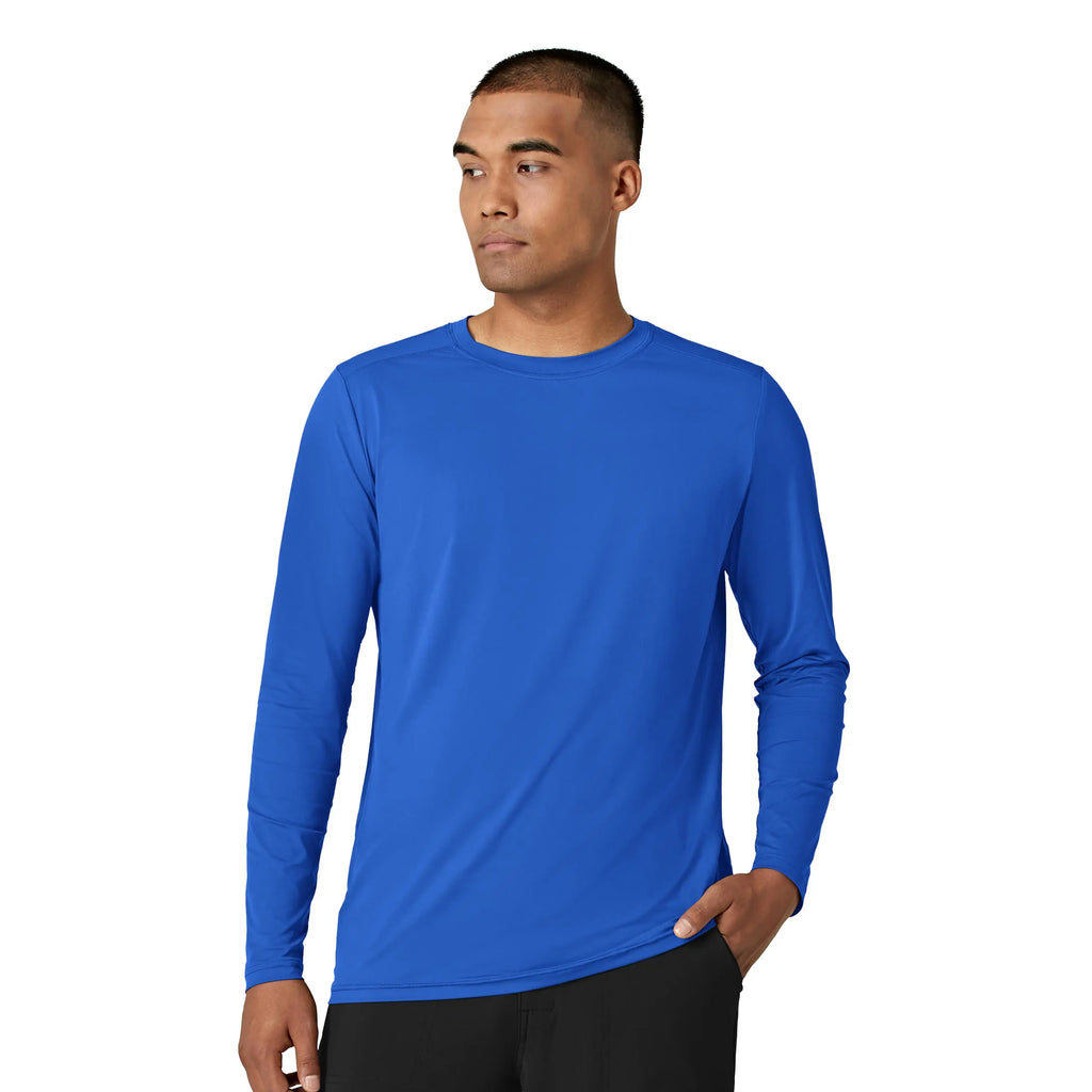 Wink Scrubs Men's Performance Long Sleeve Tee Royal Blue | scrub-supply.com