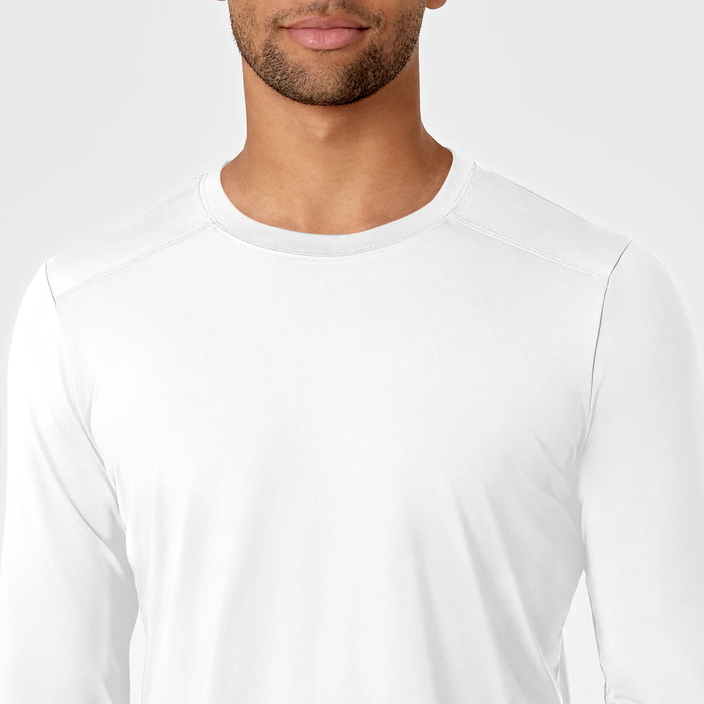 Wink Scrubs Men's Performance Long Sleeve Tee White | scrub-supply.com