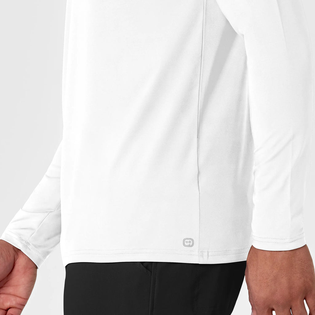 Wink Scrubs Men's Performance Long Sleeve Tee White | scrub-supply.com