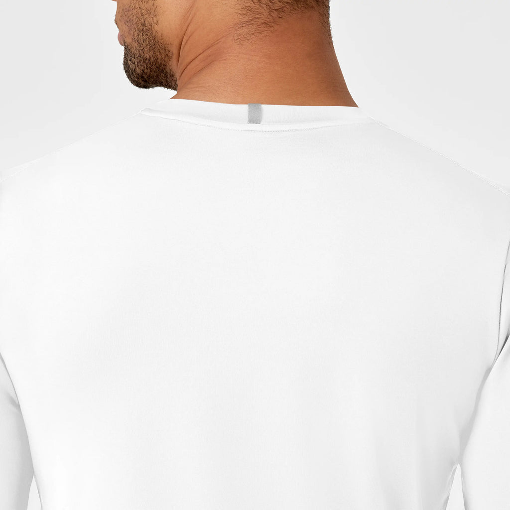 Wink Scrubs Men's Performance Long Sleeve Tee White | scrub-supply.com