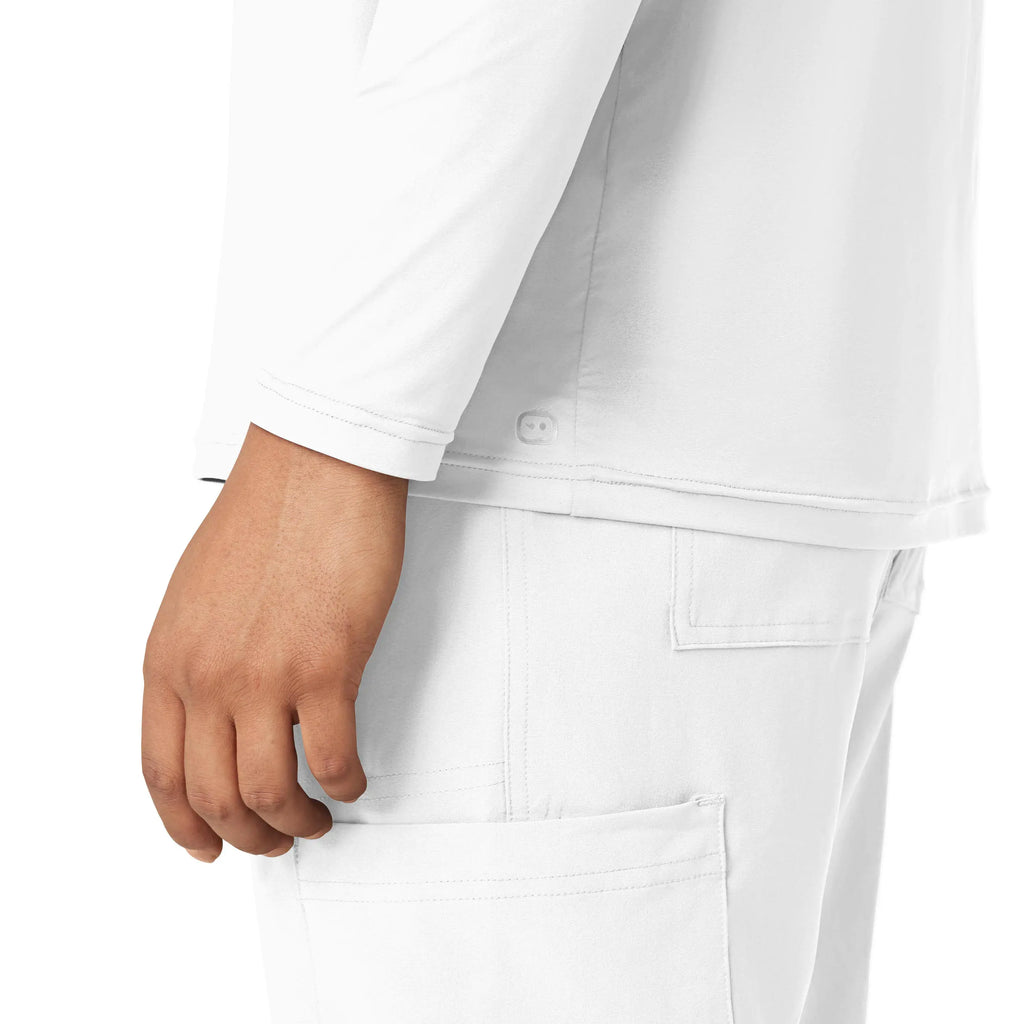 Wink Scrubs Men's Performance Long Sleeve Tee White | scrub-supply.com