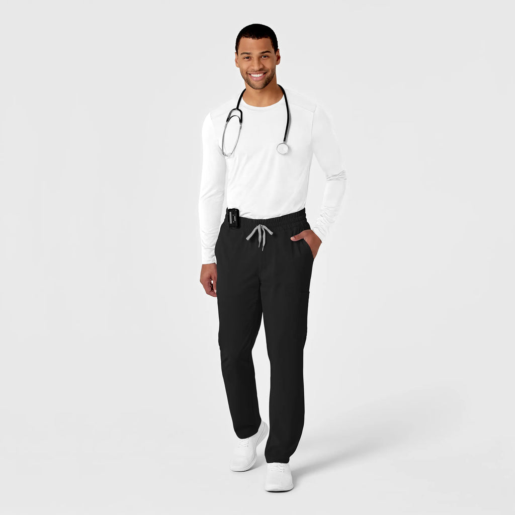 Wink Scrubs Men's Performance Long Sleeve Tee White | scrub-supply.com