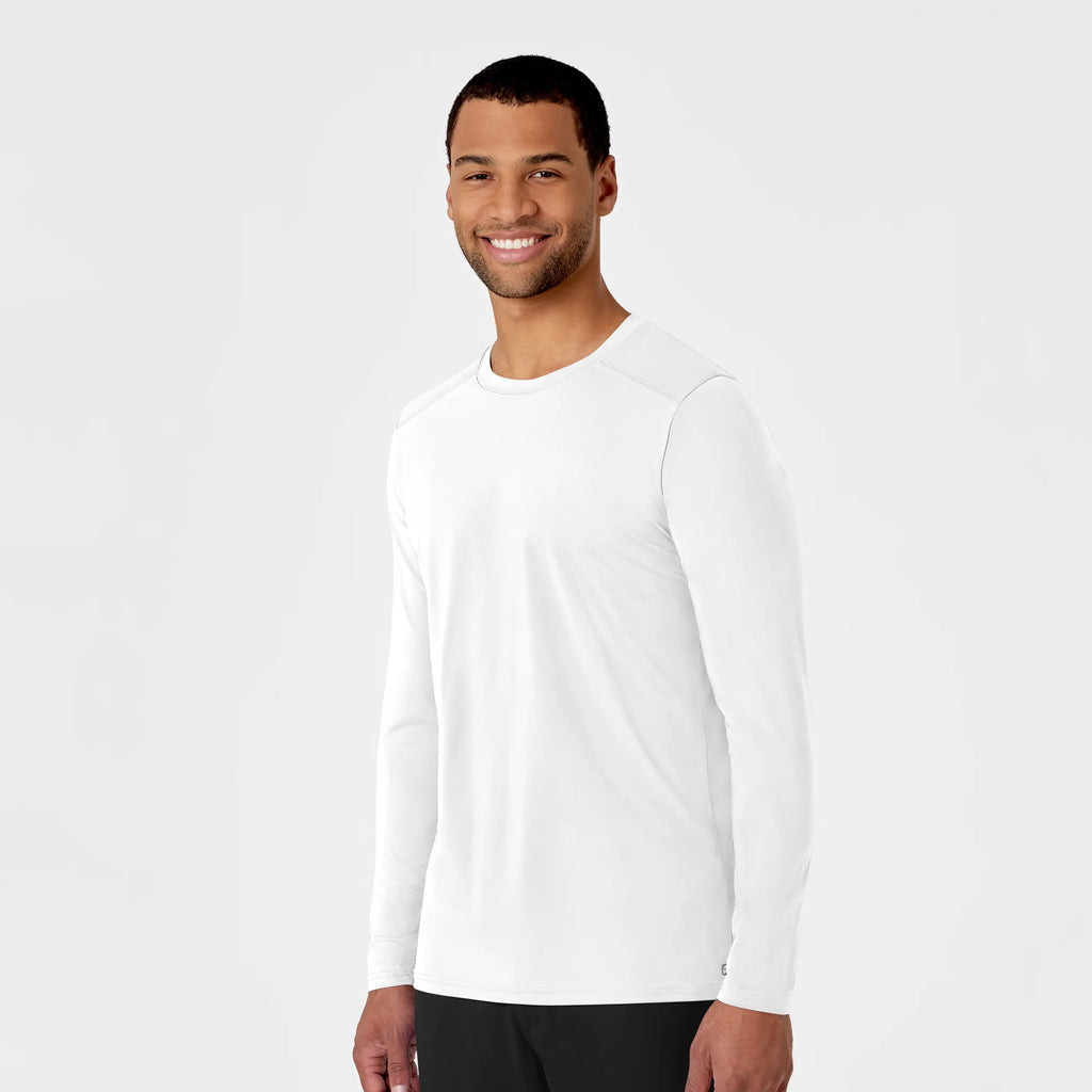 Wink Scrubs Men's Performance Long Sleeve Tee White | scrub-supply.com