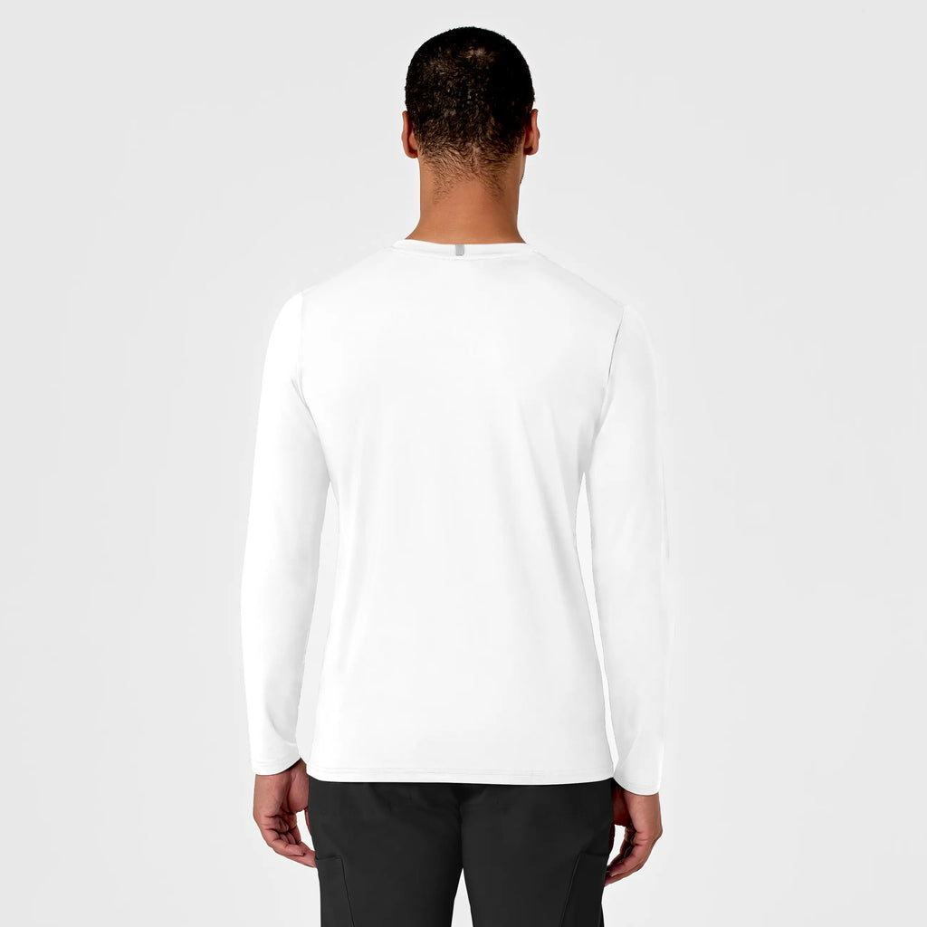 Wink Scrubs Men's Performance Long Sleeve Tee White | scrub-supply.com