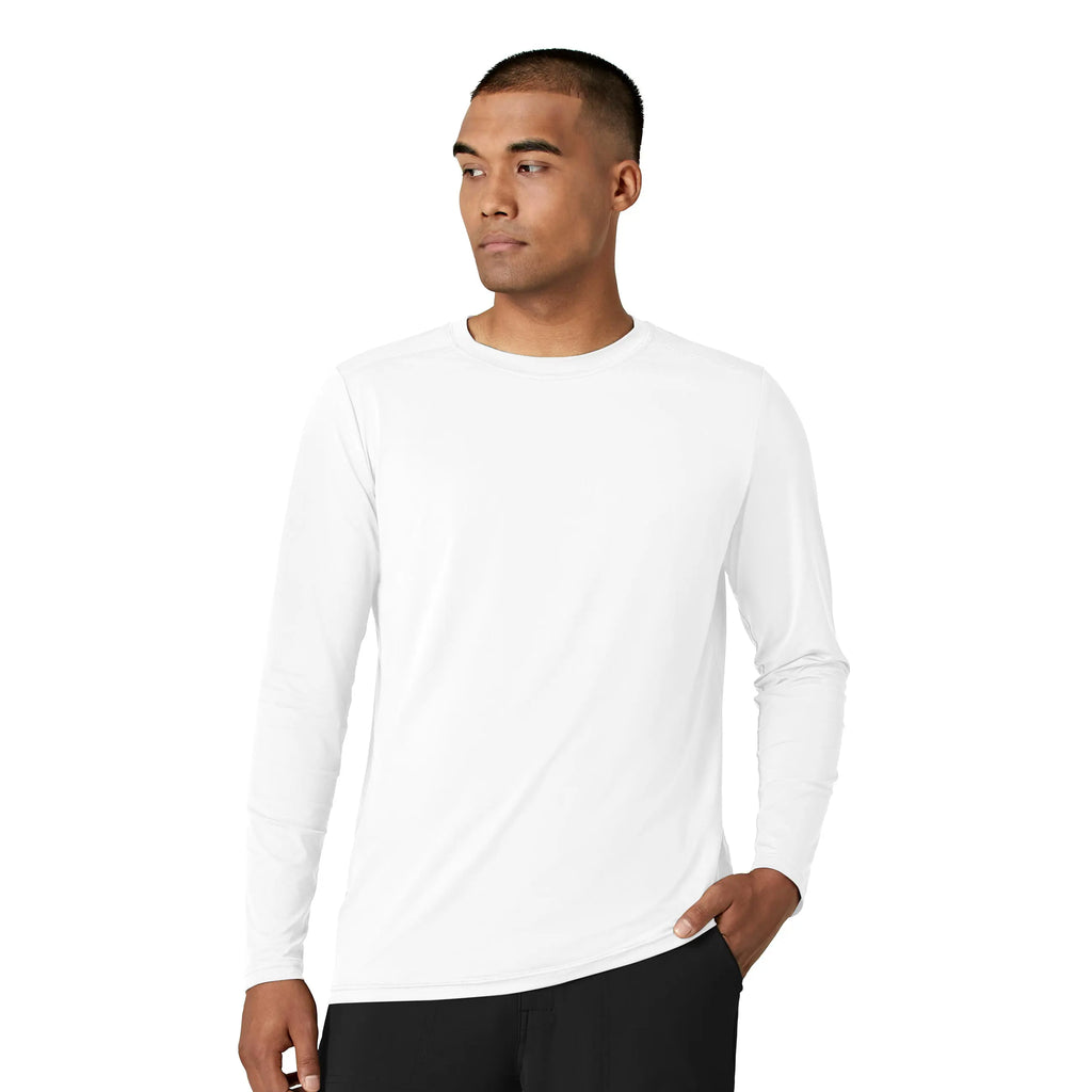 Wink Scrubs Men's Performance Long Sleeve Tee White | scrub-supply.com