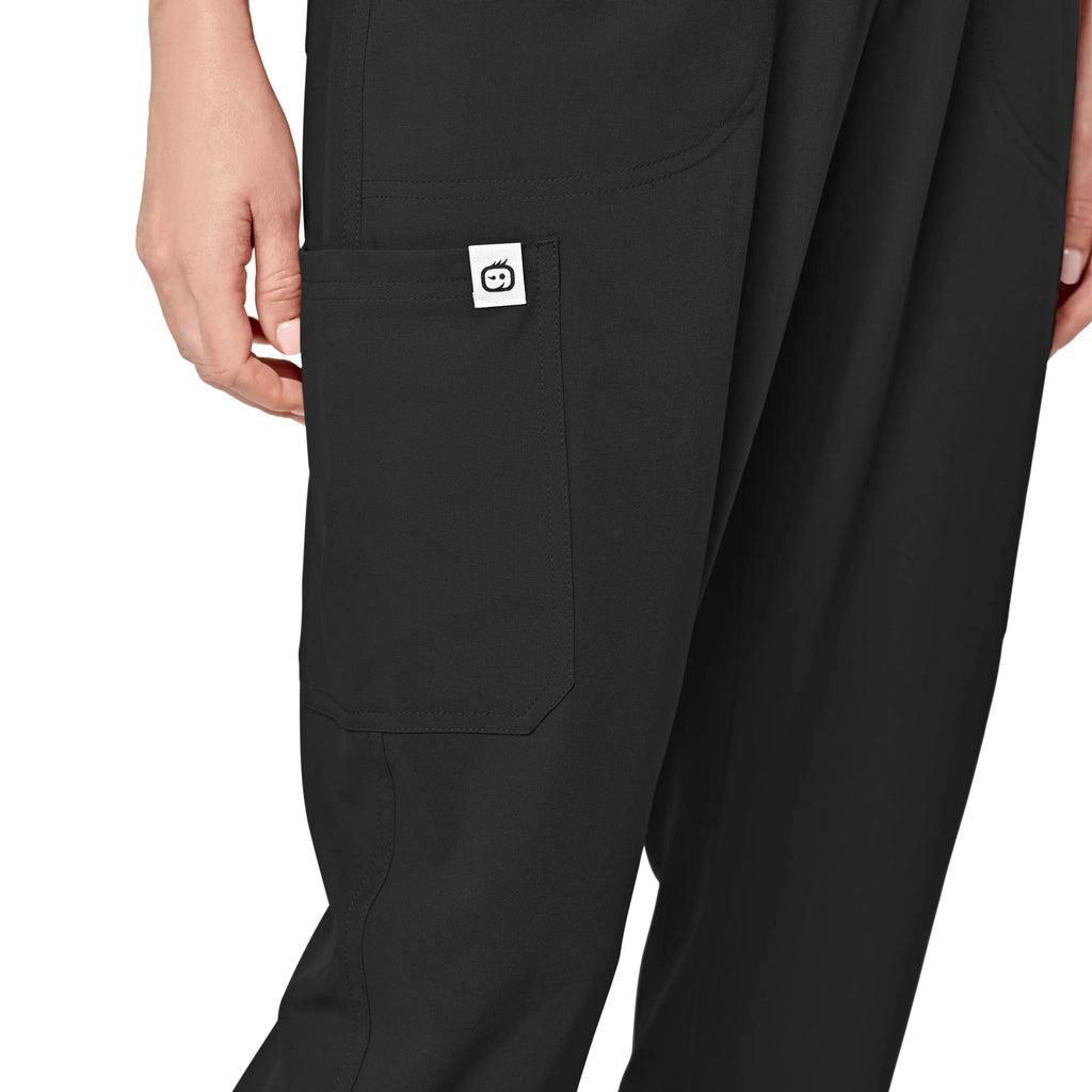 Wink Scrubs Women's Zip Front Jumpsuit Black | scrub-supply.com