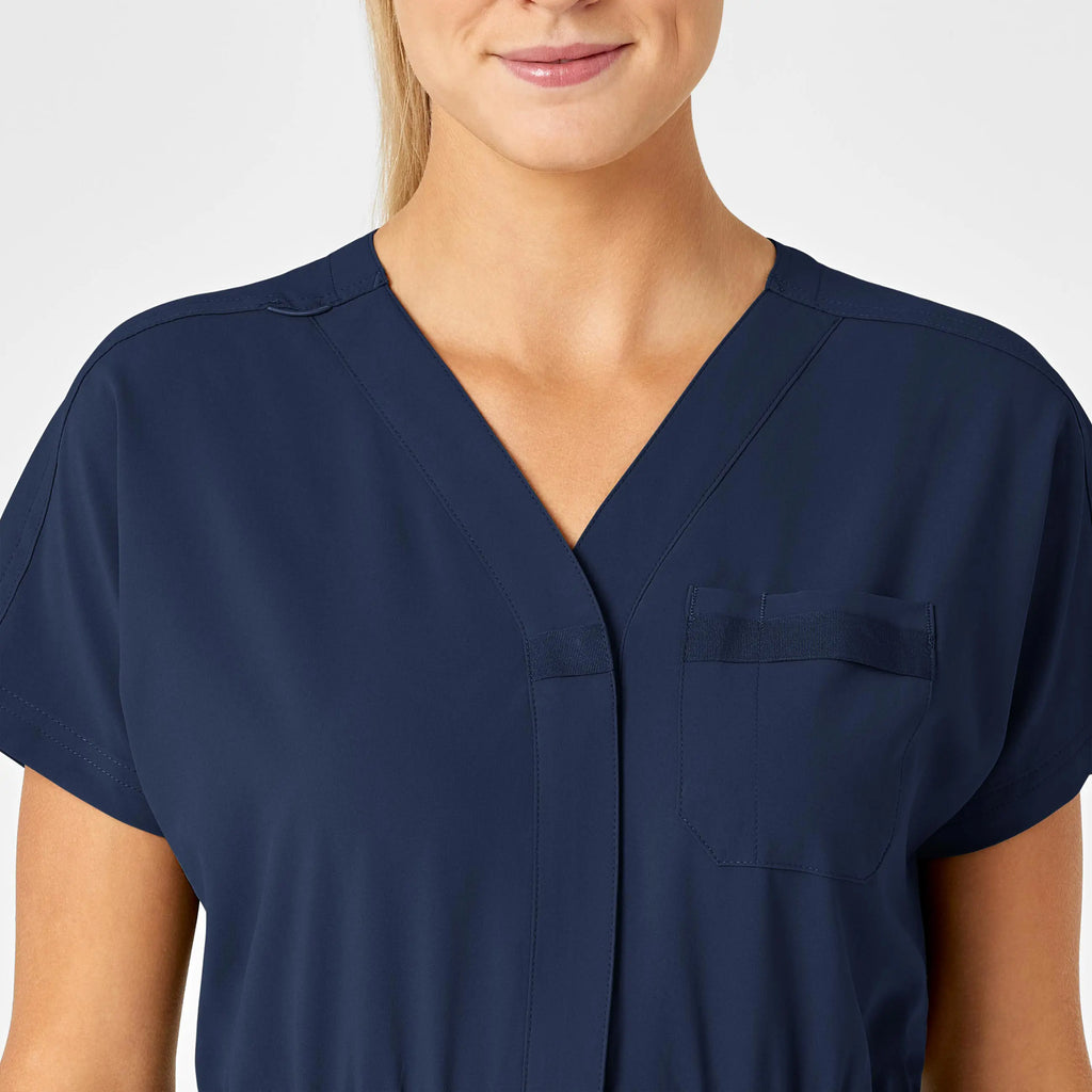 Wink Scrubs Women's Zip Front Jumpsuit Navy | scrub-supply.com