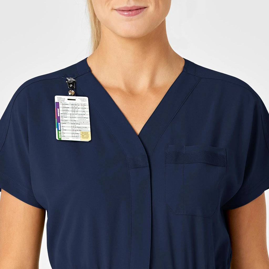 Wink Scrubs Women's Zip Front Jumpsuit Navy | scrub-supply.com