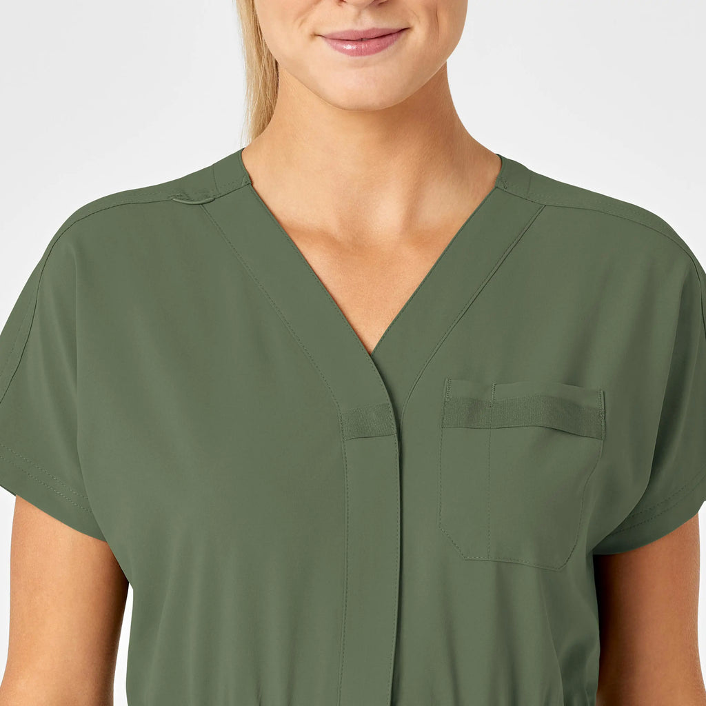 Wink Scrubs Women's Zip Front Jumpsuit Olive | scrub-supply.com