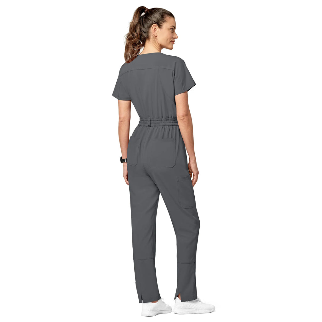 Wink Scrubs Women's Zip Front Jumpsuit Pewter | scrub-supply.com