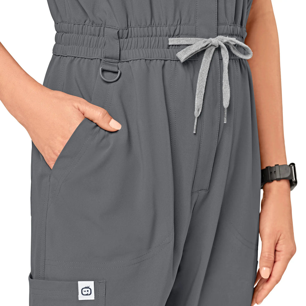 Wink Scrubs Women's Zip Front Jumpsuit Pewter | scrub-supply.com