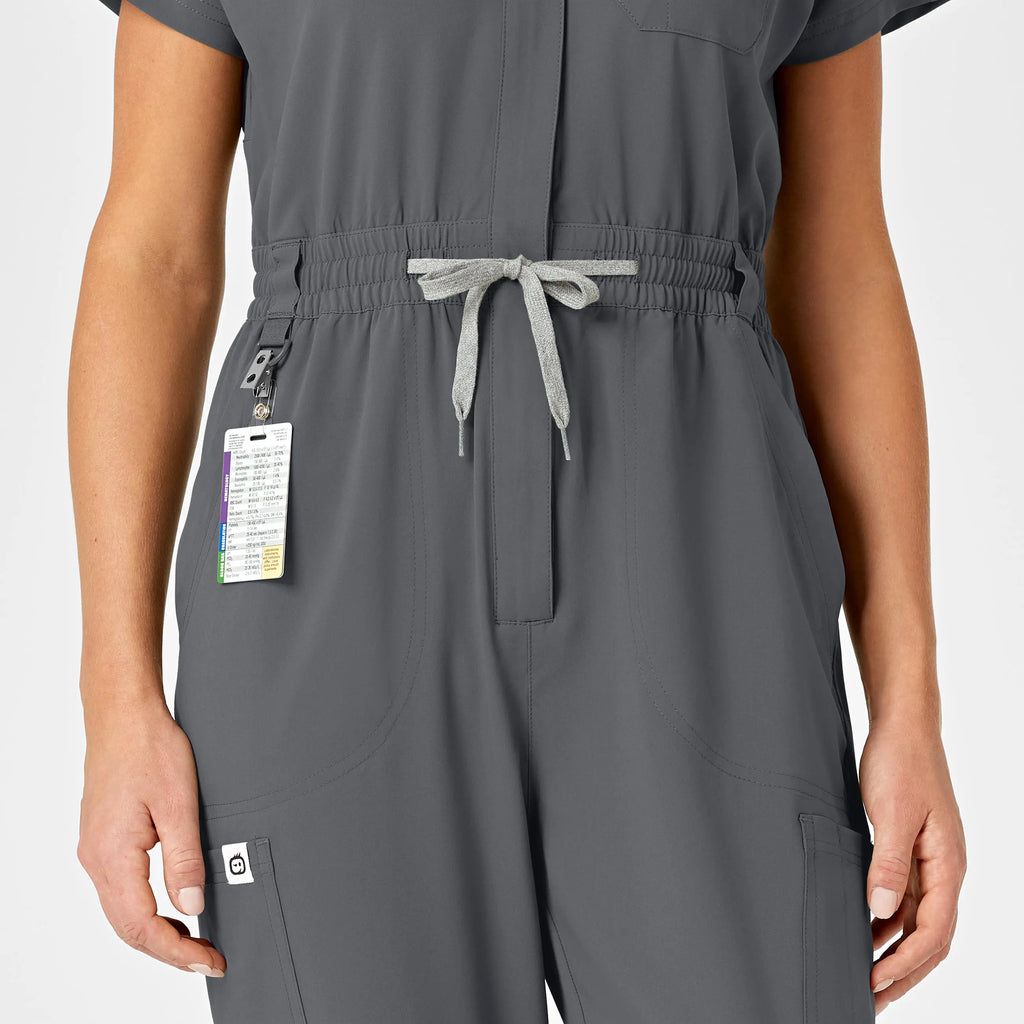 Wink Scrubs Women's Zip Front Jumpsuit Pewter | scrub-supply.com