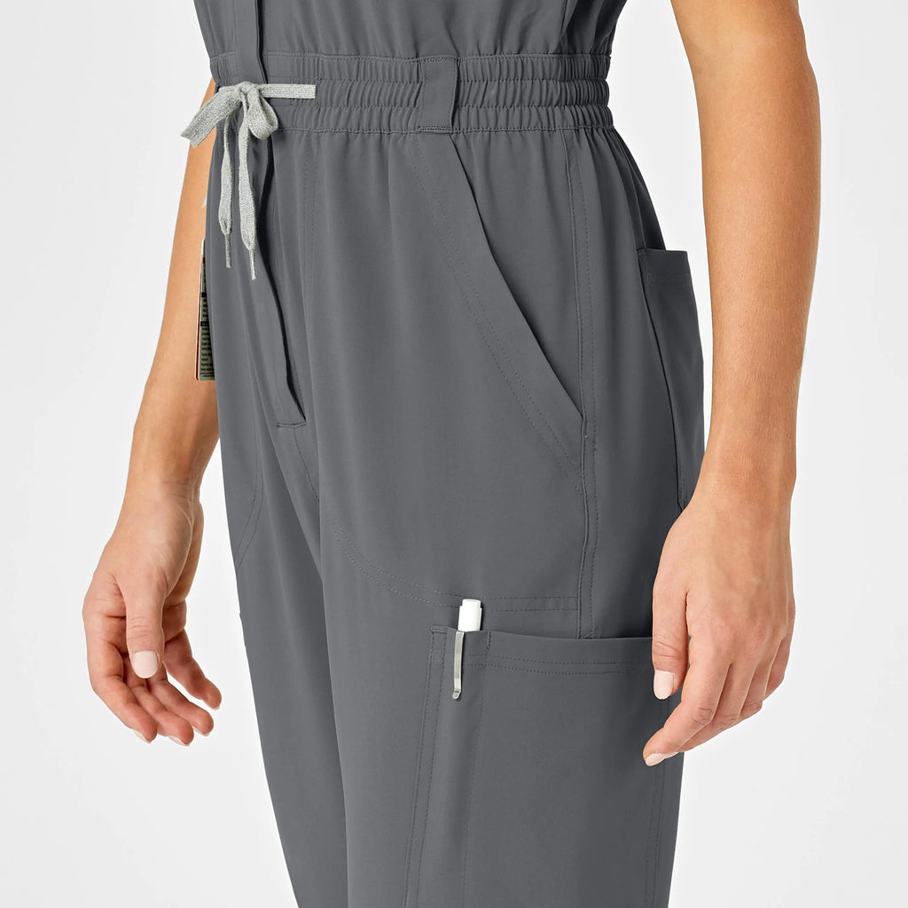 Wink Scrubs Women's Zip Front Jumpsuit Pewter | scrub-supply.com