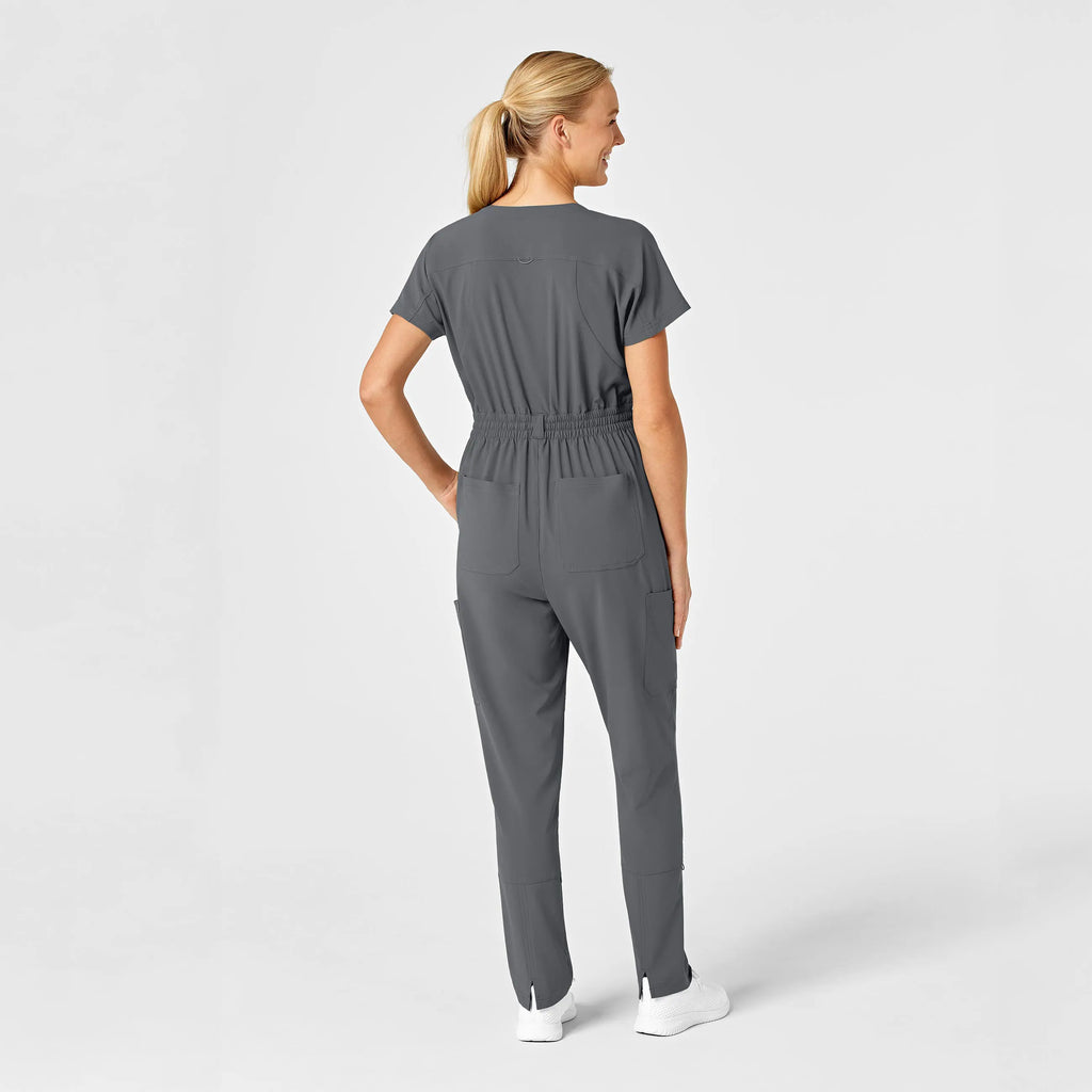 Wink Scrubs Women's Zip Front Jumpsuit Pewter | scrub-supply.com