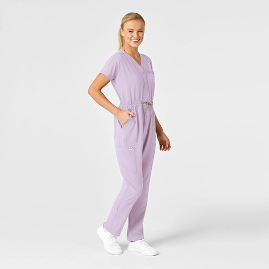 Wink Scrubs Women's Zip Front Jumpsuit Pastel Lilac | scrub-supply.com