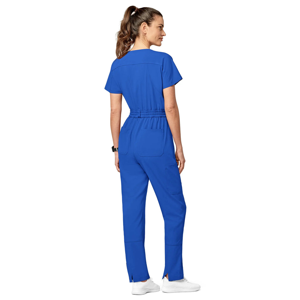 Wink Scrubs Women's Zip Front Jumpsuit Royal Blue | scrub-supply.com