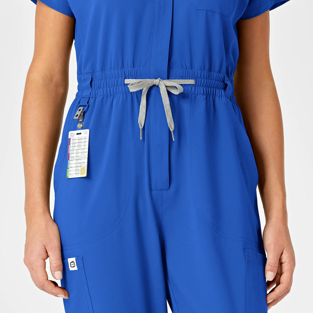 Wink Scrubs Women's Zip Front Jumpsuit Royal Blue | scrub-supply.com