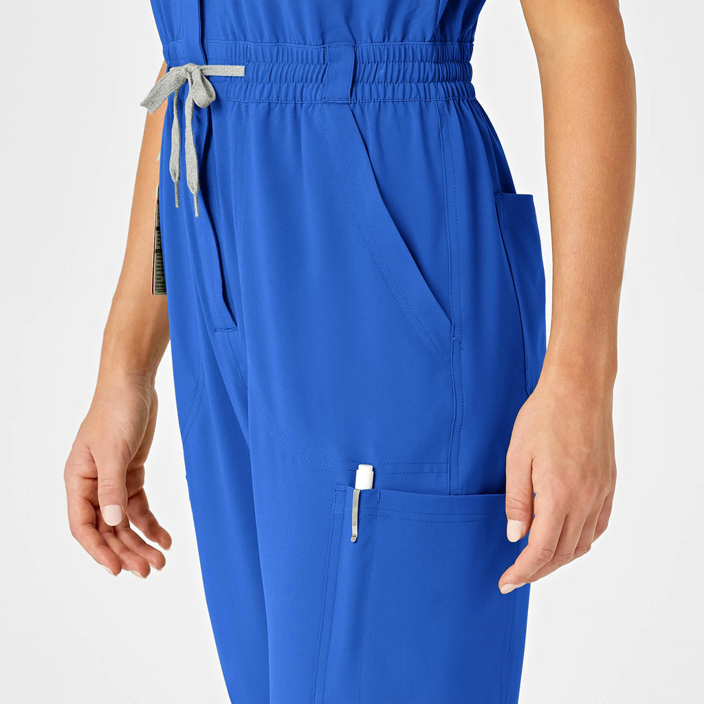 Wink Scrubs Women's Zip Front Jumpsuit Royal Blue | scrub-supply.com