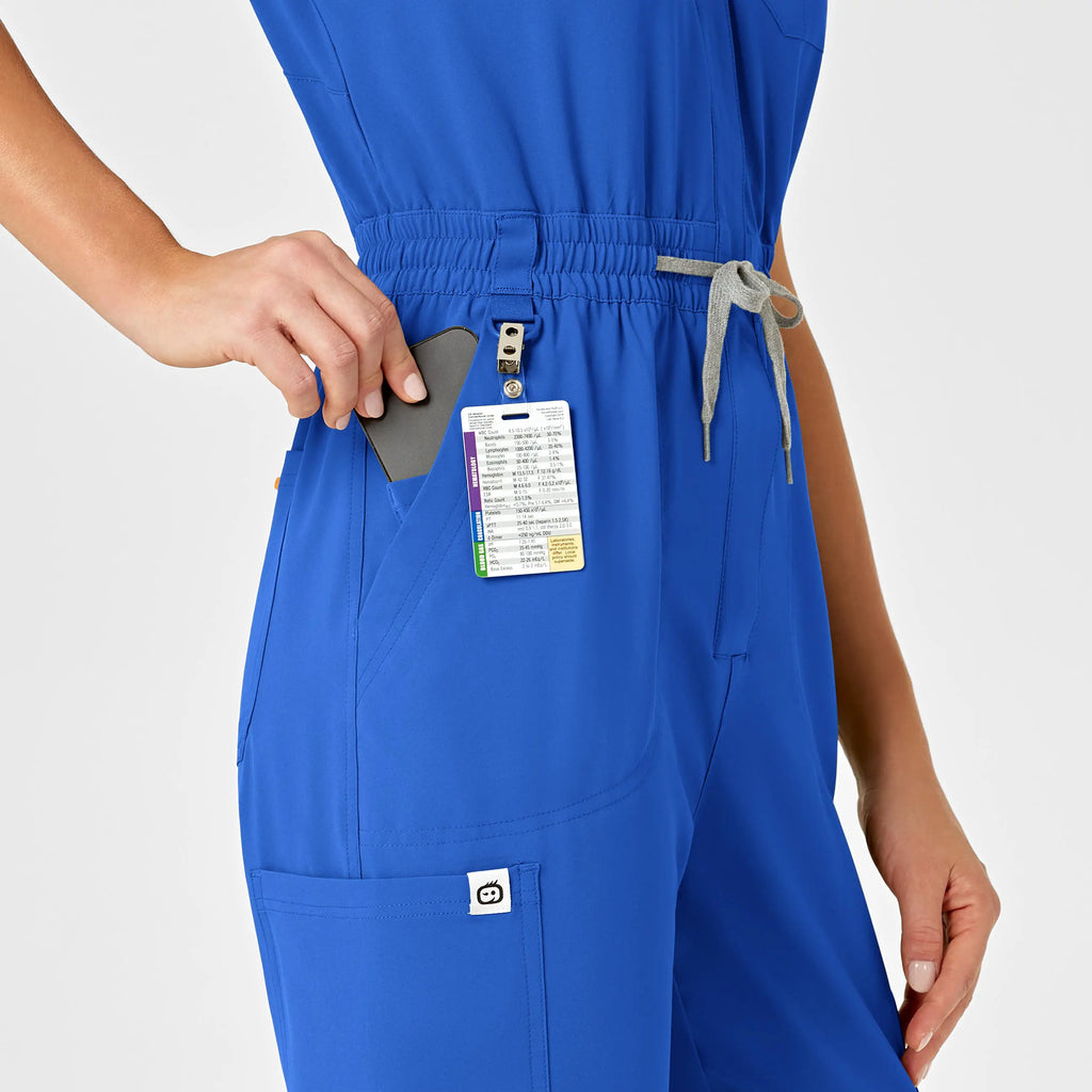 Wink Scrubs Women's Zip Front Jumpsuit Royal Blue | scrub-supply.com