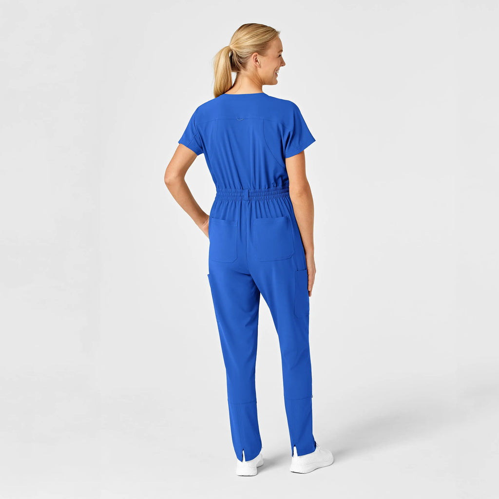 Wink Scrubs Women's Zip Front Jumpsuit Royal Blue | scrub-supply.com