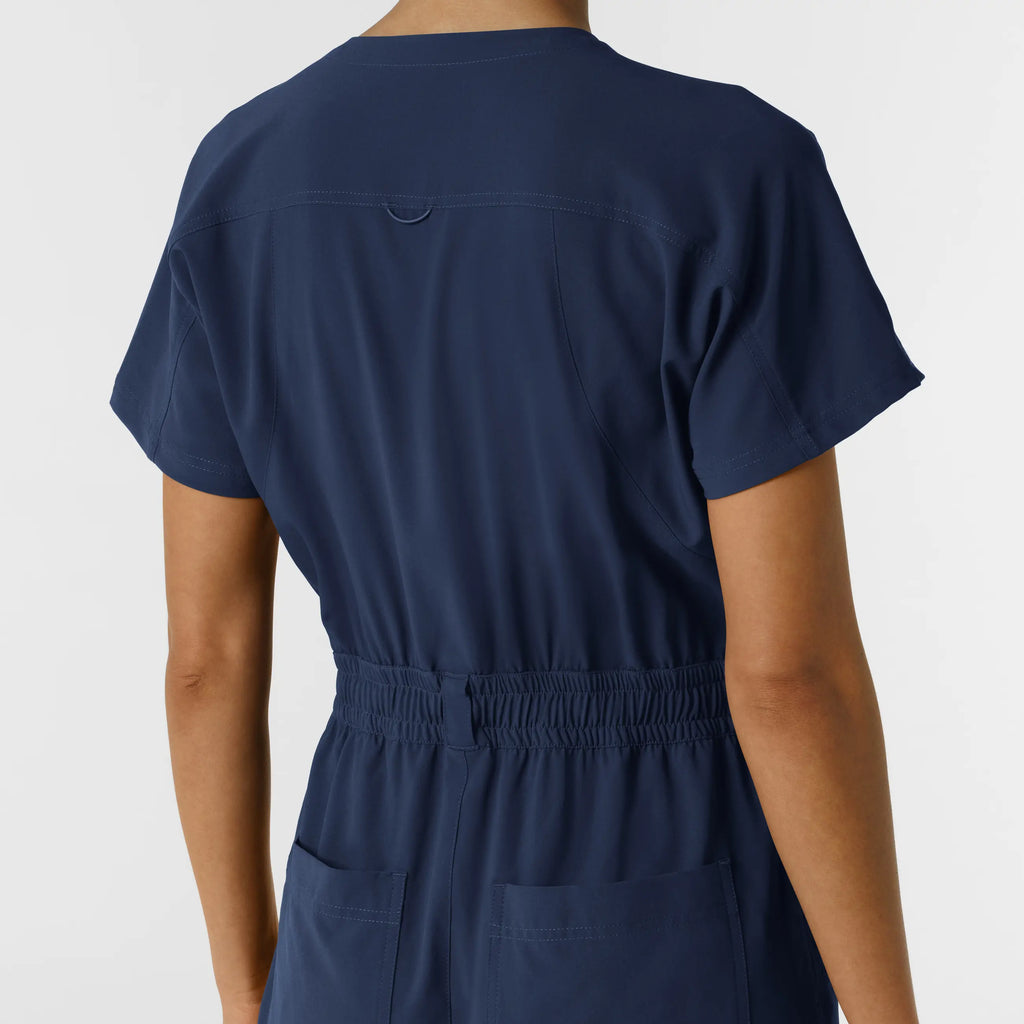 Wink Scrubs Women's Cargo Jogger Scrub Jumpsuit Navy | scrub-supply.com