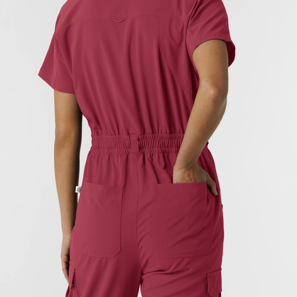 Wink Scrubs Women's Cargo Jogger Scrub Jumpsuit Ruby | scrub-supply.com