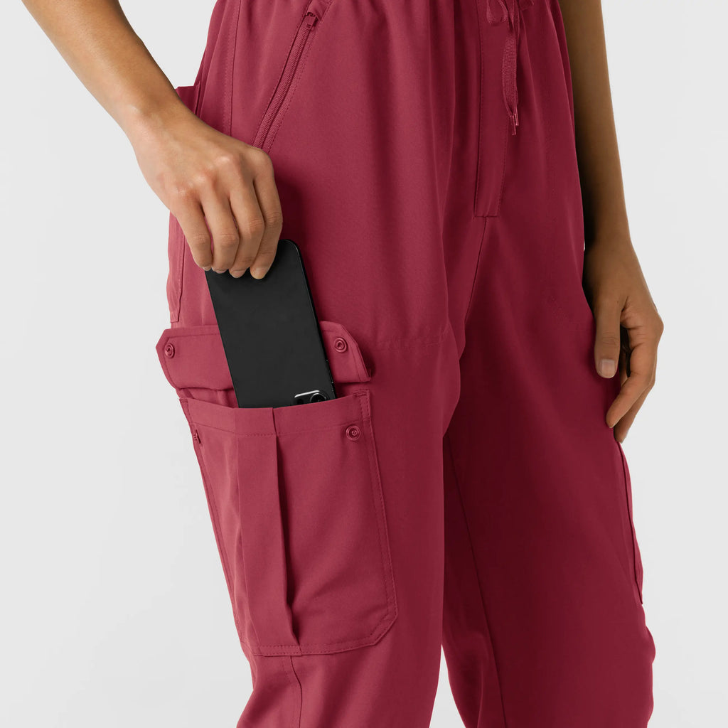 Wink Scrubs Women's Cargo Jogger Scrub Jumpsuit Ruby | scrub-supply.com