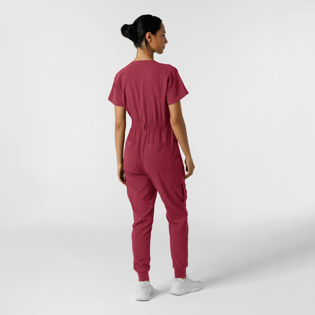 Wink Scrubs Women's Cargo Jogger Scrub Jumpsuit Ruby | scrub-supply.com