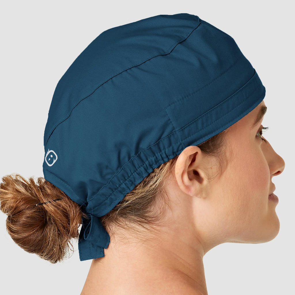 Wink Scrubs Unisex Tie Back Scrub Cap Caribbean Blue | scrub-supply.com